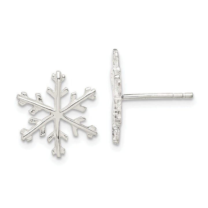 Sterling Silver Snowflake Post Earrings