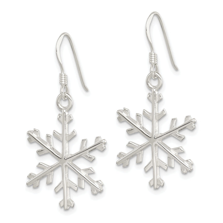 Sterling Silver Snowflake Dangle Earrings