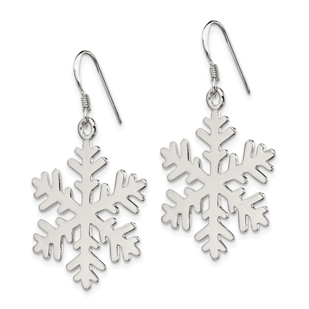 Sterling Silver Snowflake Dangle Earrings