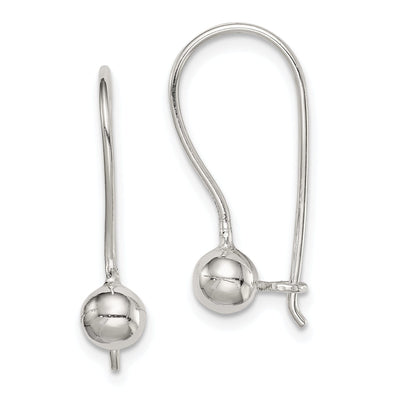 Sterling Silver 5MM Ball Hook Back Earrings