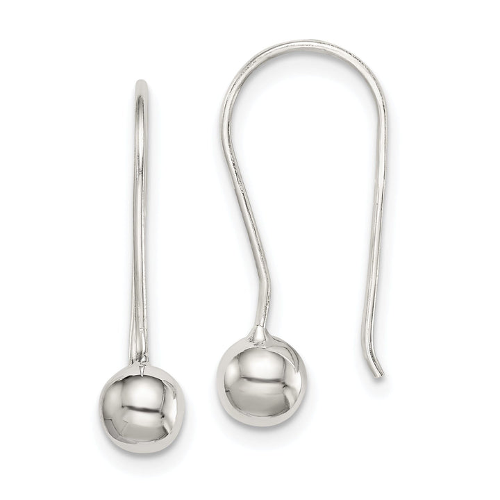 Sterling Silver 5MM Ball Hook Back Earrings