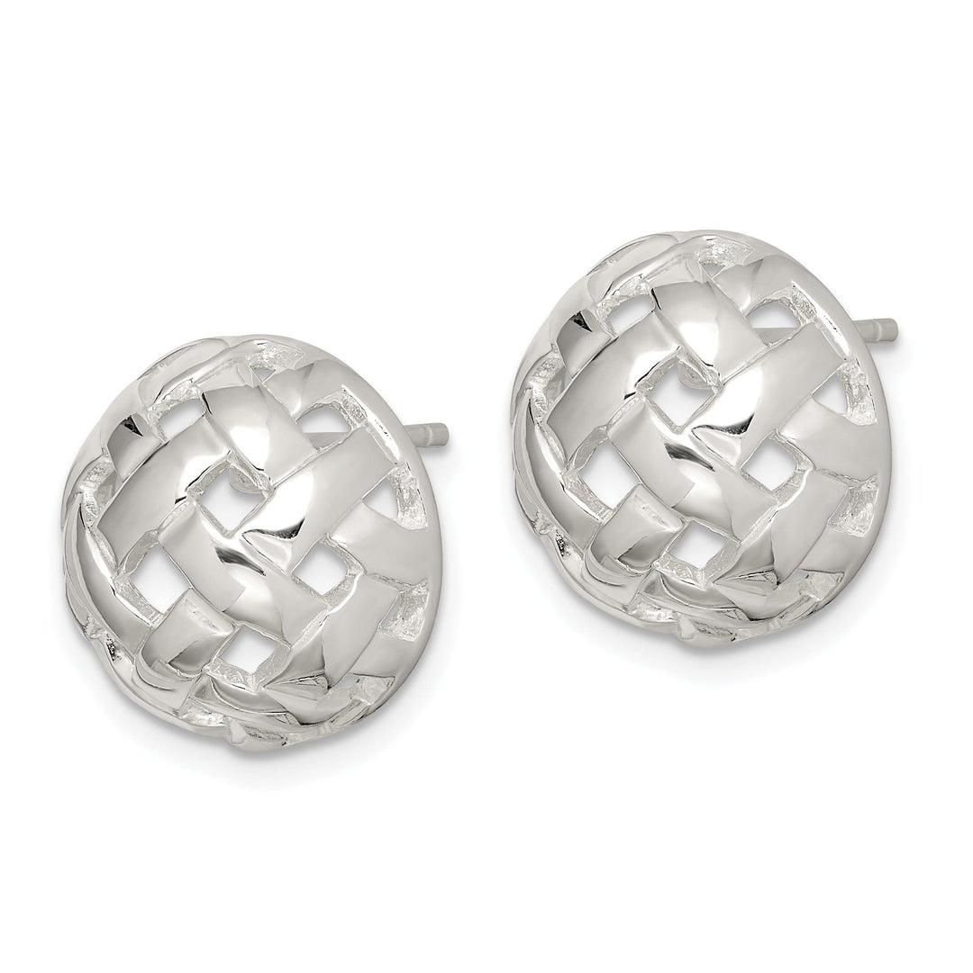 Sterling Silver 14MM Fancy Ball Post Earrings