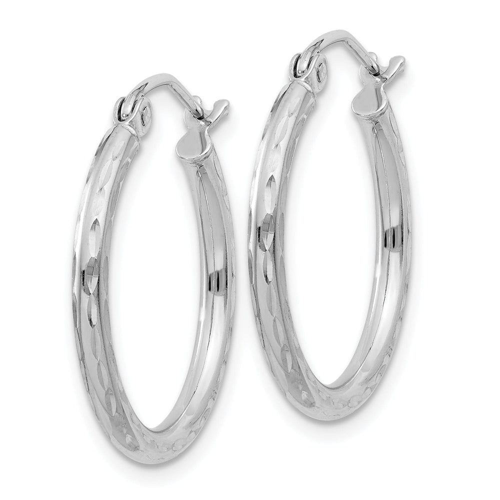 Silver D.C Hollow Round Hoop Wire Cluch Earring