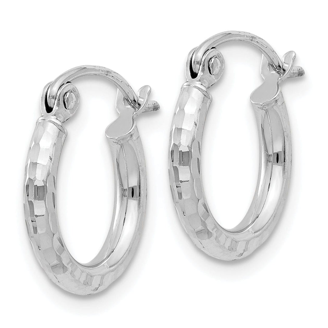 Silver D.C Hollow Round Hoop Wire Cluch Earring