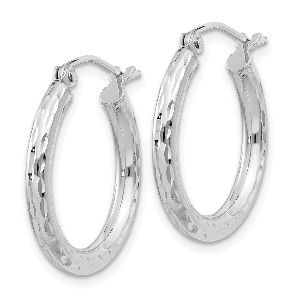 Silver D.C Hollow Hoop Wire Cluch Earrings