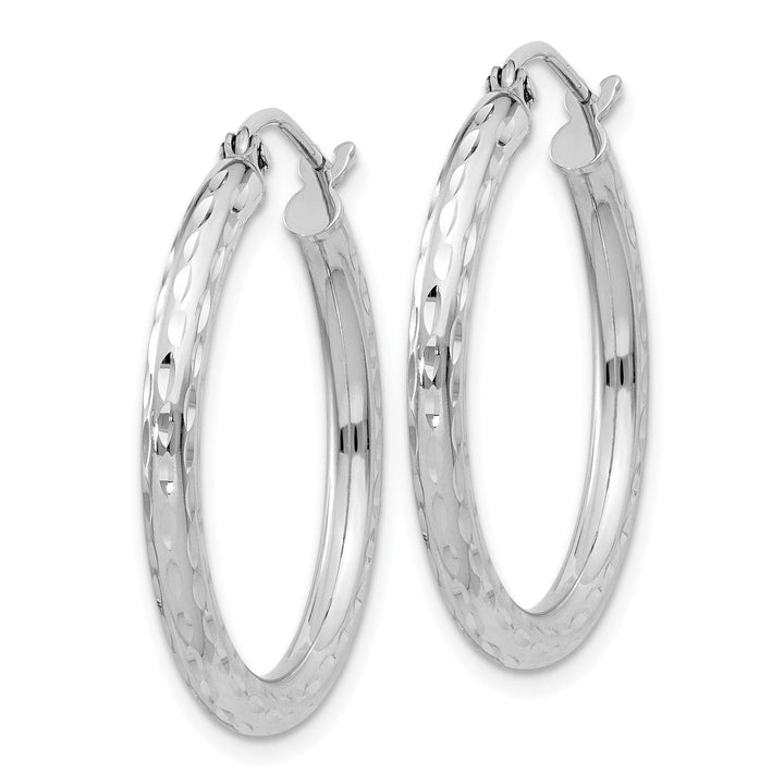 Silver D.C Hollow Hoop Wire Cluch Earrings