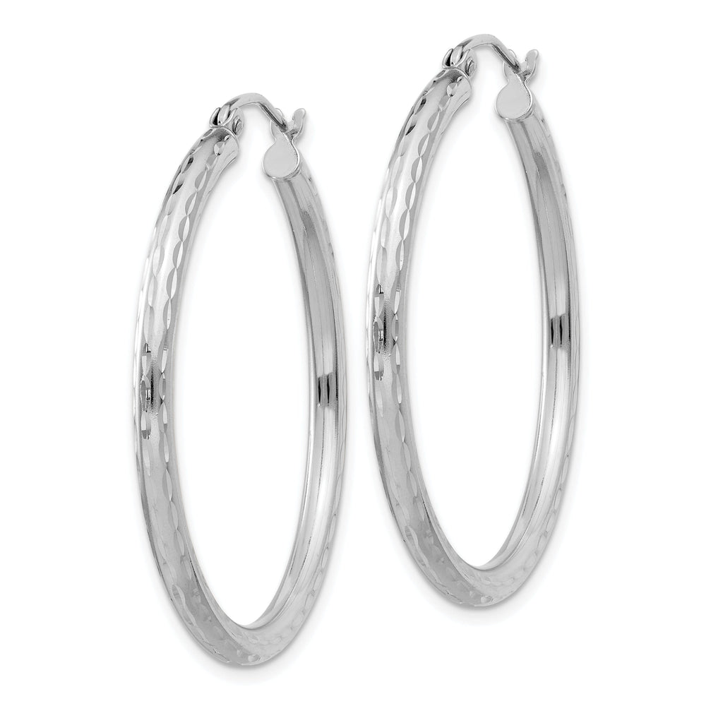 Silver D.C Hollow Hoop Wire Cluch Earrings