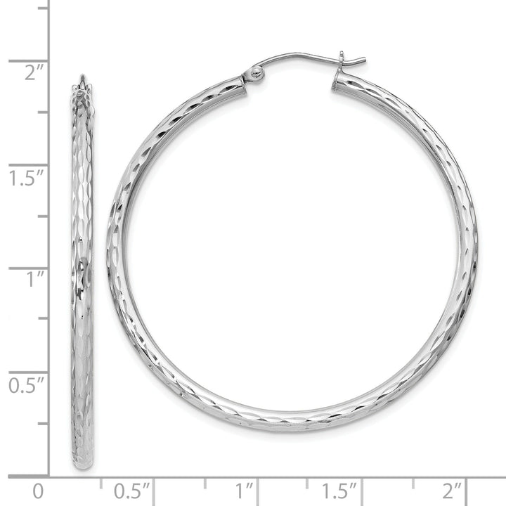 Silver D.C Hollow Hoop Wire Cluch Earrings