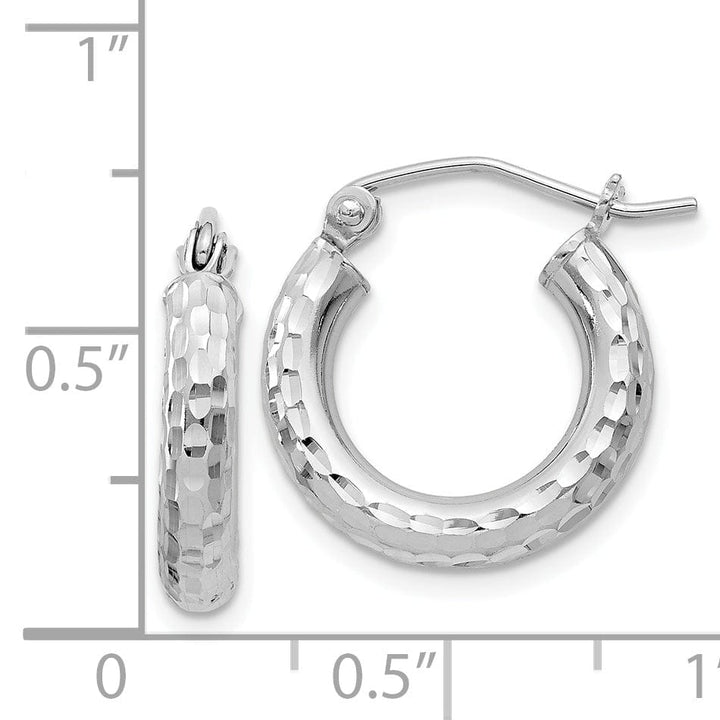 Silver D.C Hollow Hoop Hinged Back Earrings