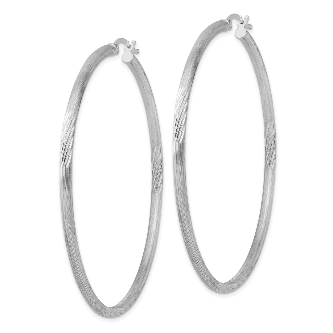 Silver D.C Hoop with Hinged Earrings