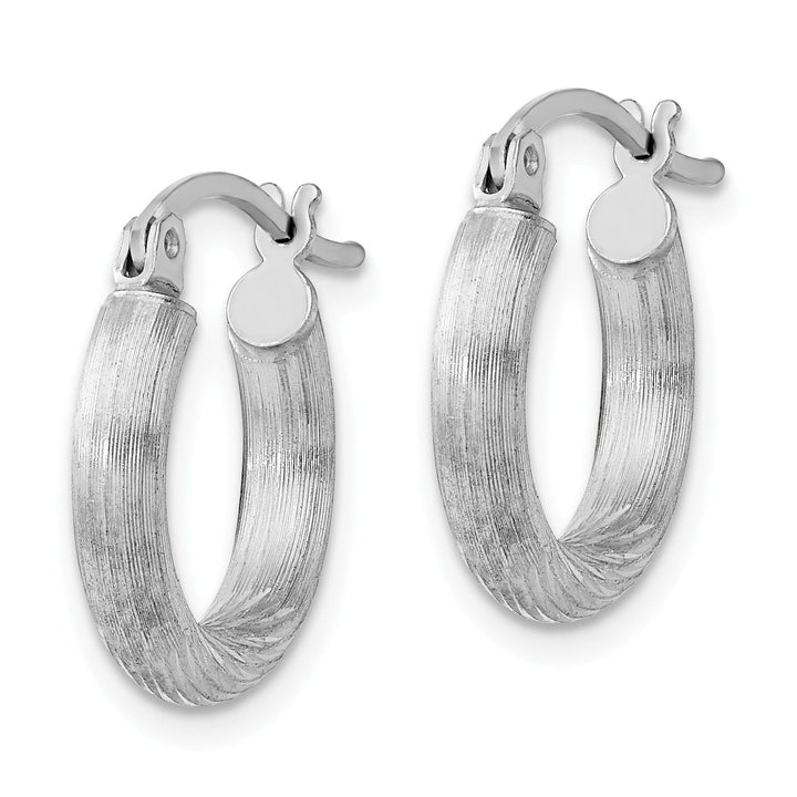 Silver D.C Round Hoop Hinged Earrings