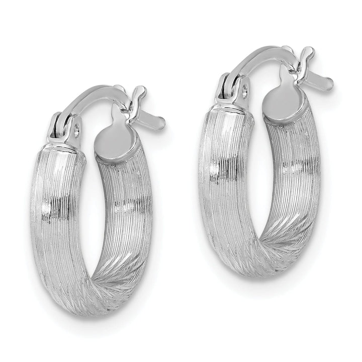 Silver D.C Round Hoop Hinged Earrings