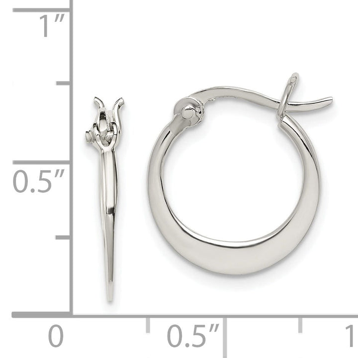 Sterling Silver Flat Hoop Earrings