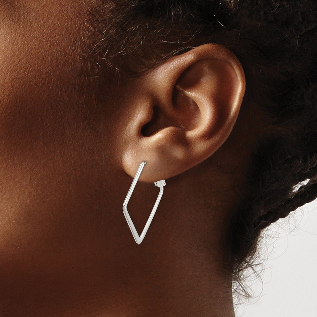 Sterling Silver Square Hoop Earrings