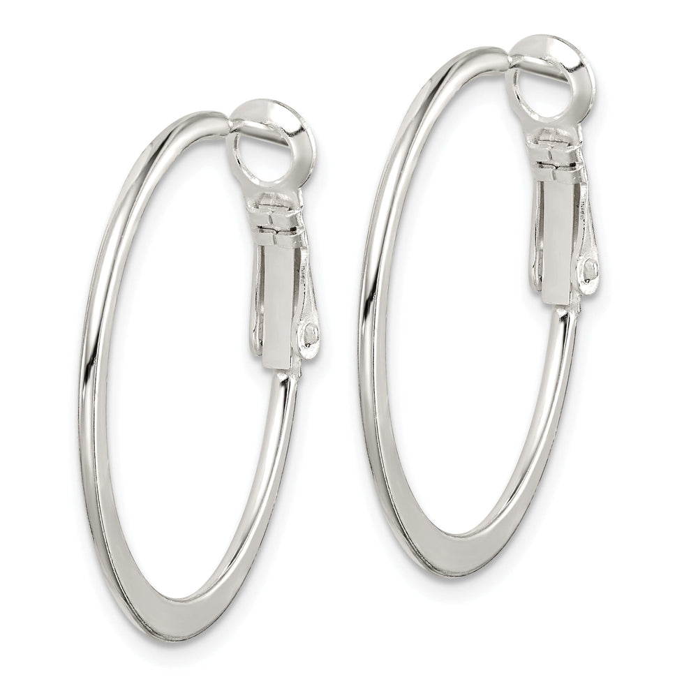 Sterling Silver Flat Hoop Earrings