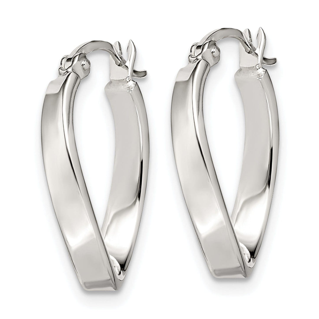 Sterling Silver Oval Hoop Earrings