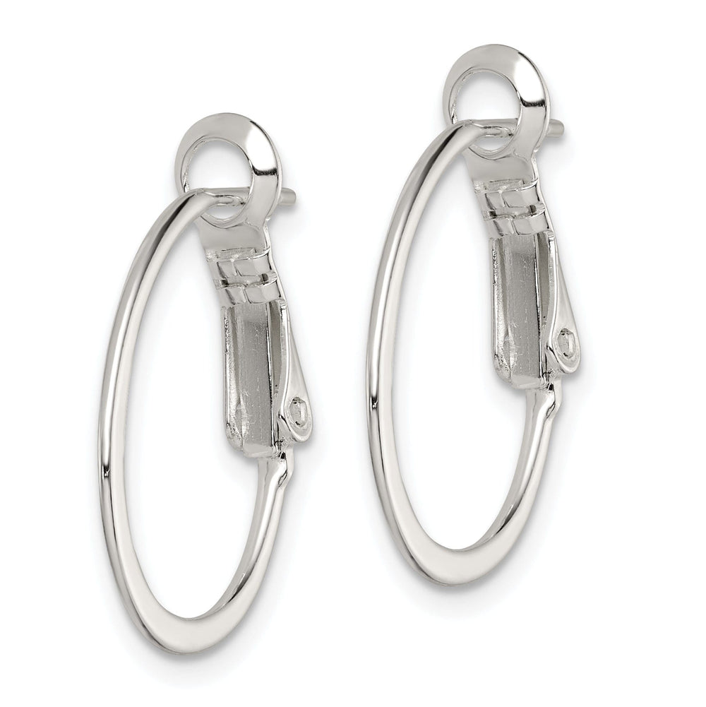 Sterling Silver Hoop Clip Back Earrings