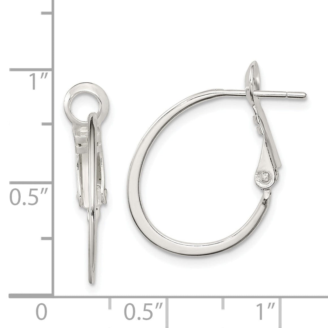 Sterling Silver Hoop Clip Back Earrings