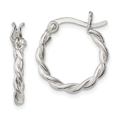 Sterling Silver Twisted Hoop Earrings at $ 19.38 only from Jewelryshopping.com