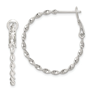 Sterling Silver Twisted Hoop Earrings at $ 25.16 only from Jewelryshopping.com