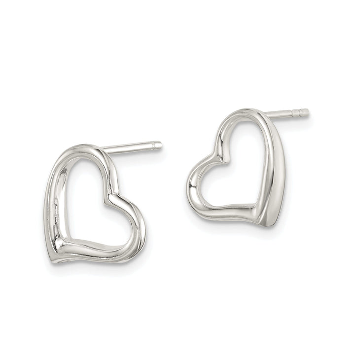 Sterling Silver Cut Out Heart Earrings