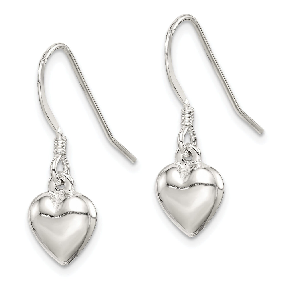 Sterling Silver Heart Dangle Earrings