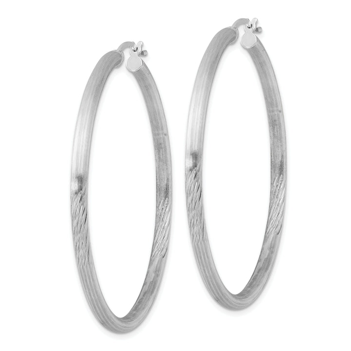 Silver D.C Hollow Round Hoop Hing Earrings