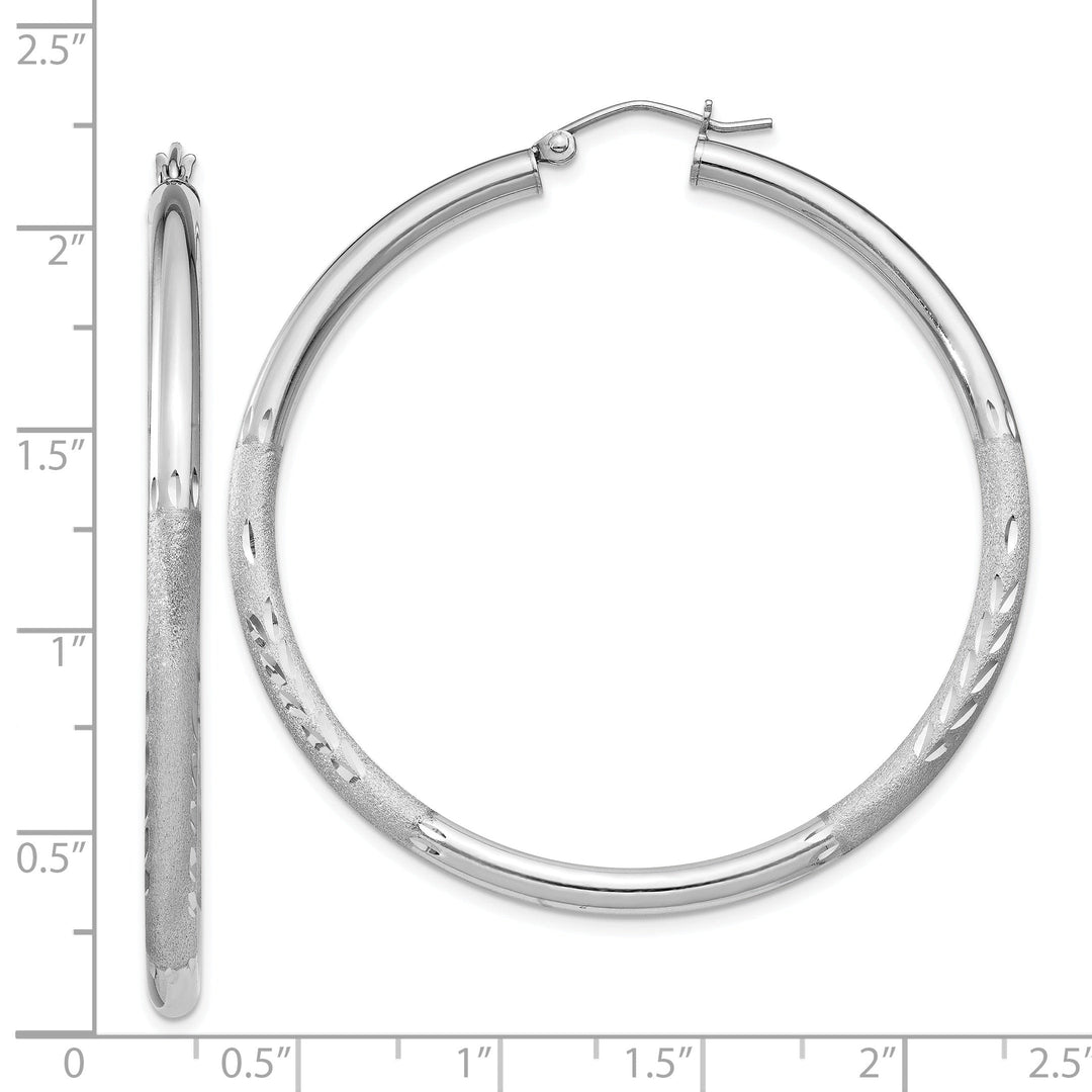 Silver D.C Hollow Round Hoop Hing Earrings