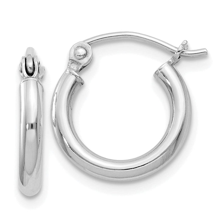 Sterling Silver Hollow Hoop Hinged Earring