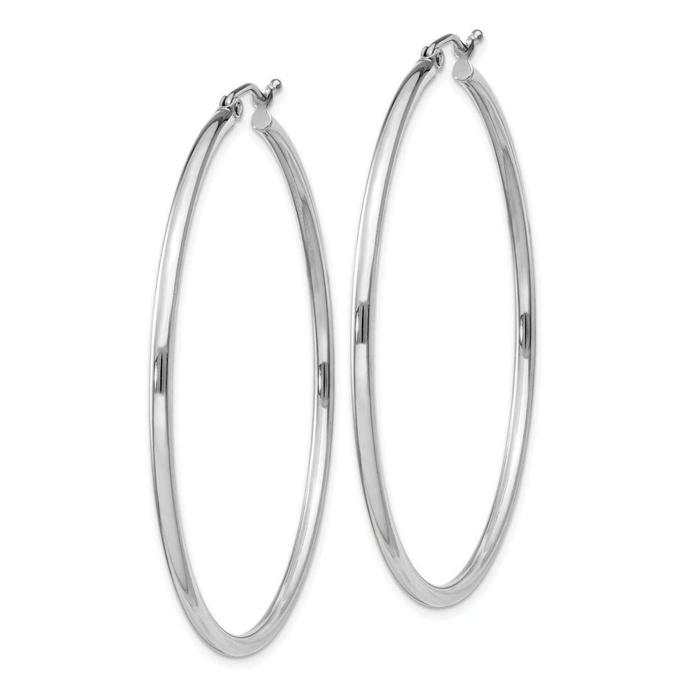 Sterling Silver Hollow Hoop Hinged Earring