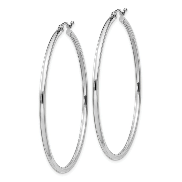 Sterling Silver Hollow Hoop Hinged Earring