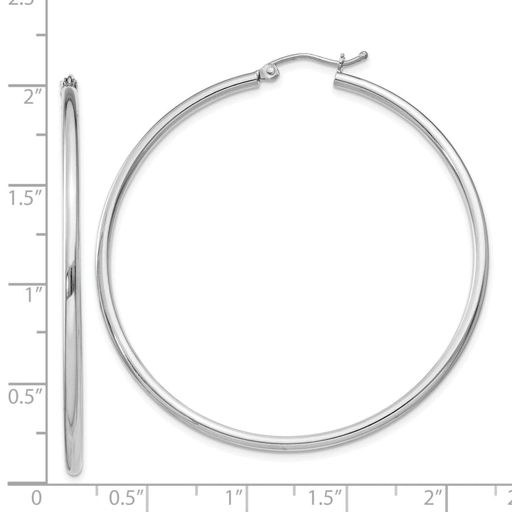 Sterling Silver Hollow Hoop Hinged Earring