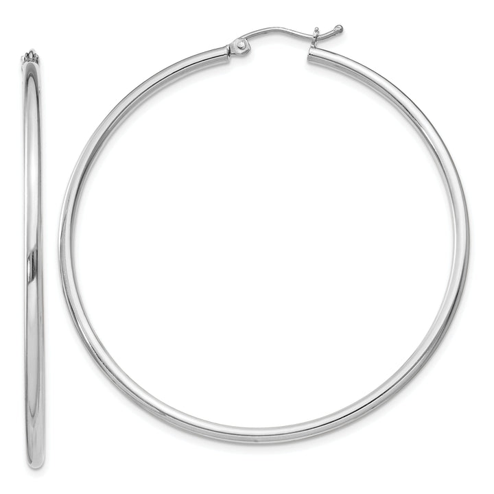 Sterling Silver Hollow Hoop Hinged Earring