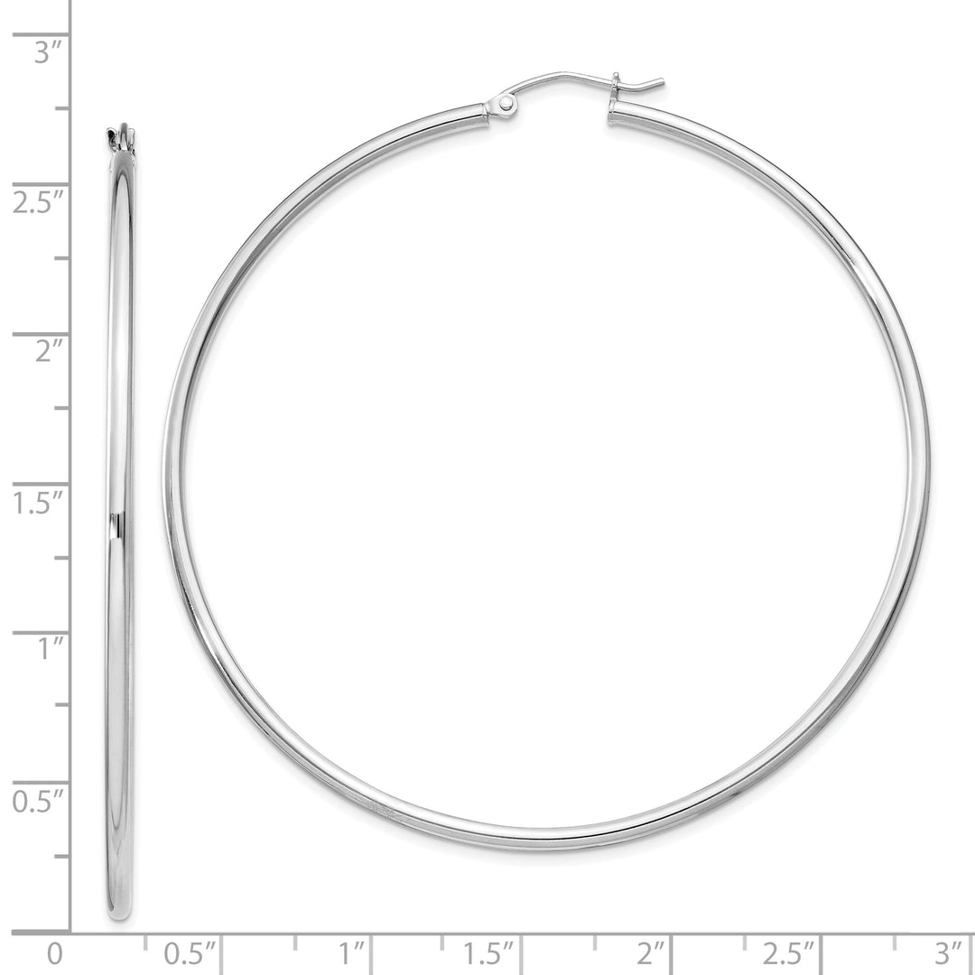 Sterling Silver Hollow Hoop Hinged Earring