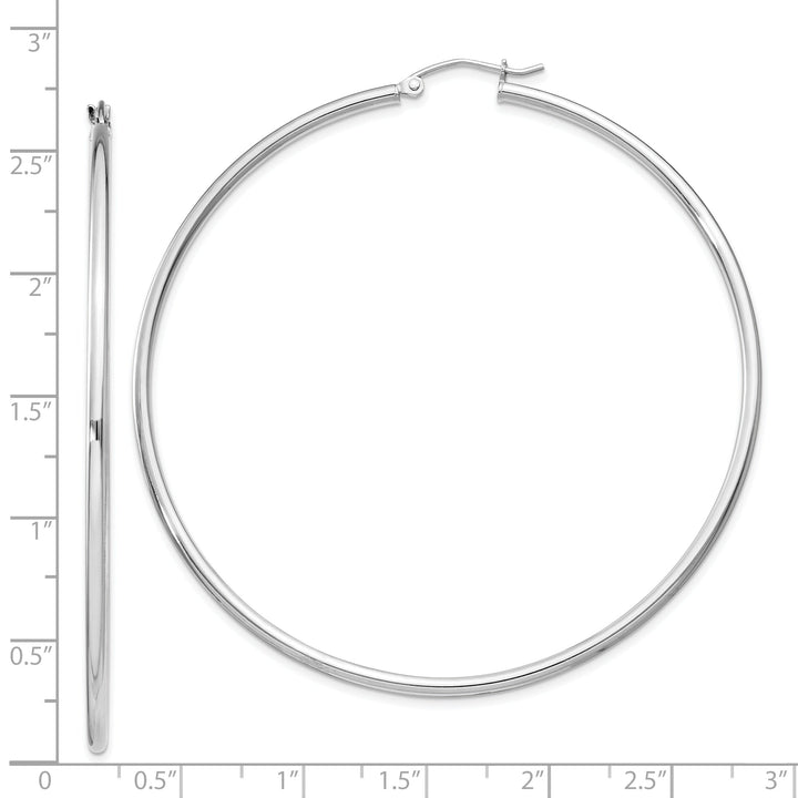 Sterling Silver Hollow Hoop Hinged Earring