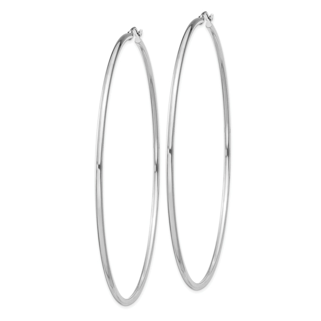 Sterling Silver Hollow Hoop Hinged Earring