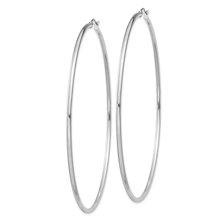 Sterling Silver Hollow Hoop Hinged Earring