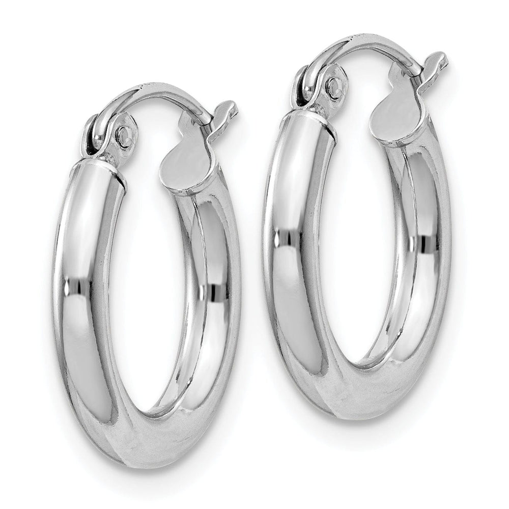 Sterling Silver Hollow Tube Hoop Hinged Earring