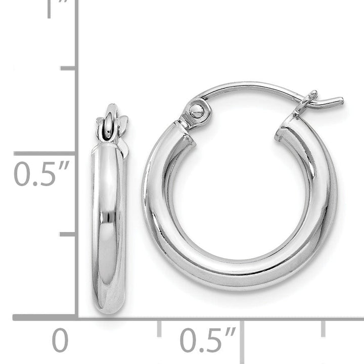 Sterling Silver Hollow Tube Hoop Hinged Earring