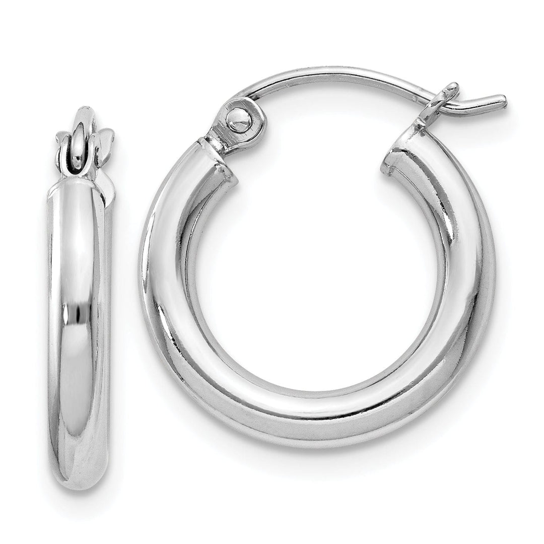 Sterling Silver Hollow Tube Hoop Hinged Earring