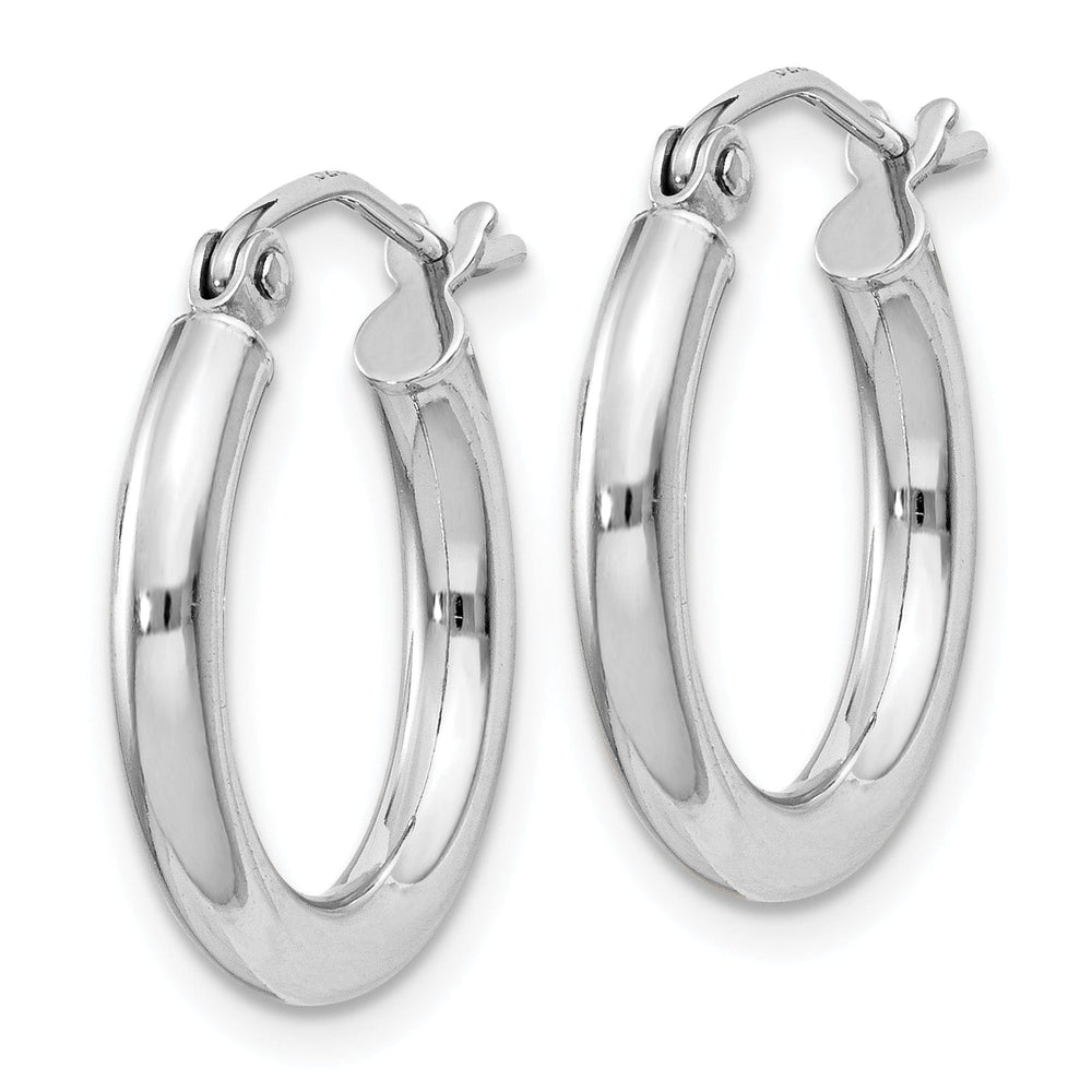 Sterling Silver Hollow Tube Hoop Hinged Earring