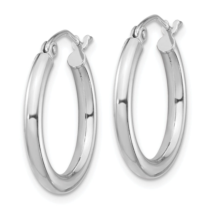 Sterling Silver Hollow Tube Hoop Hinged Earring