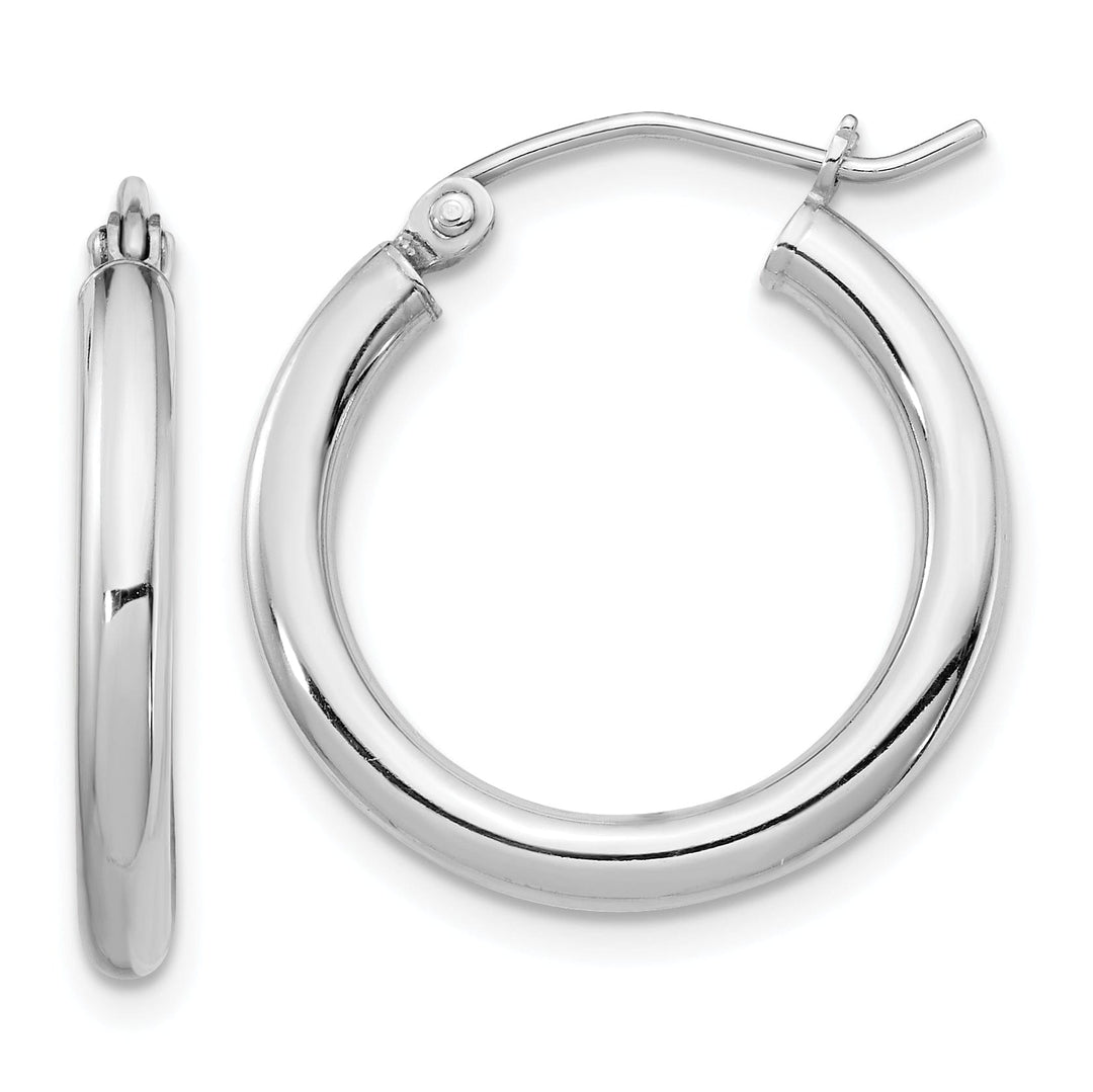 Sterling Silver Hollow Tube Hoop Hinged Earring