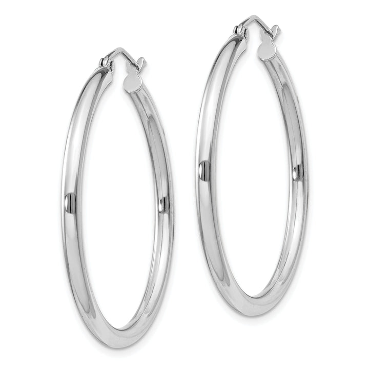 Sterling Silver 2.5MM Round Hoop Earrings