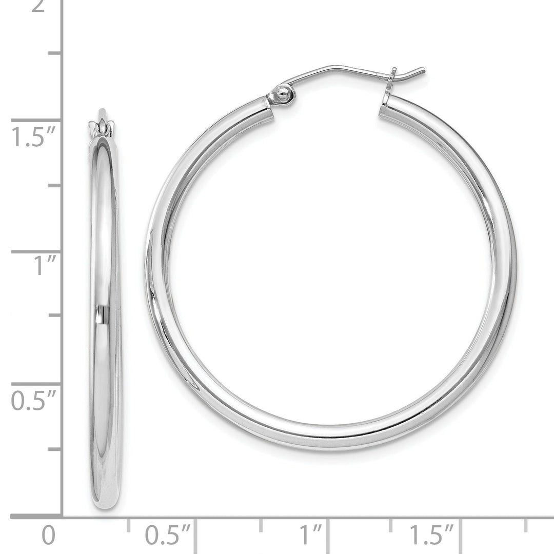 Sterling Silver 2.5MM Round Hoop Earrings