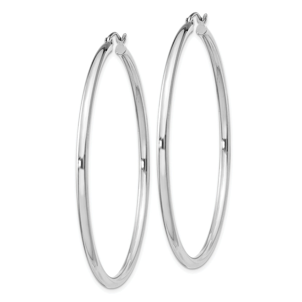 Sterling Silver Hollow Tube Hoop Hinged Earring