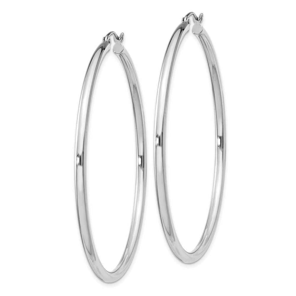 Sterling Silver Hollow Tube Hoop Hinged Earring