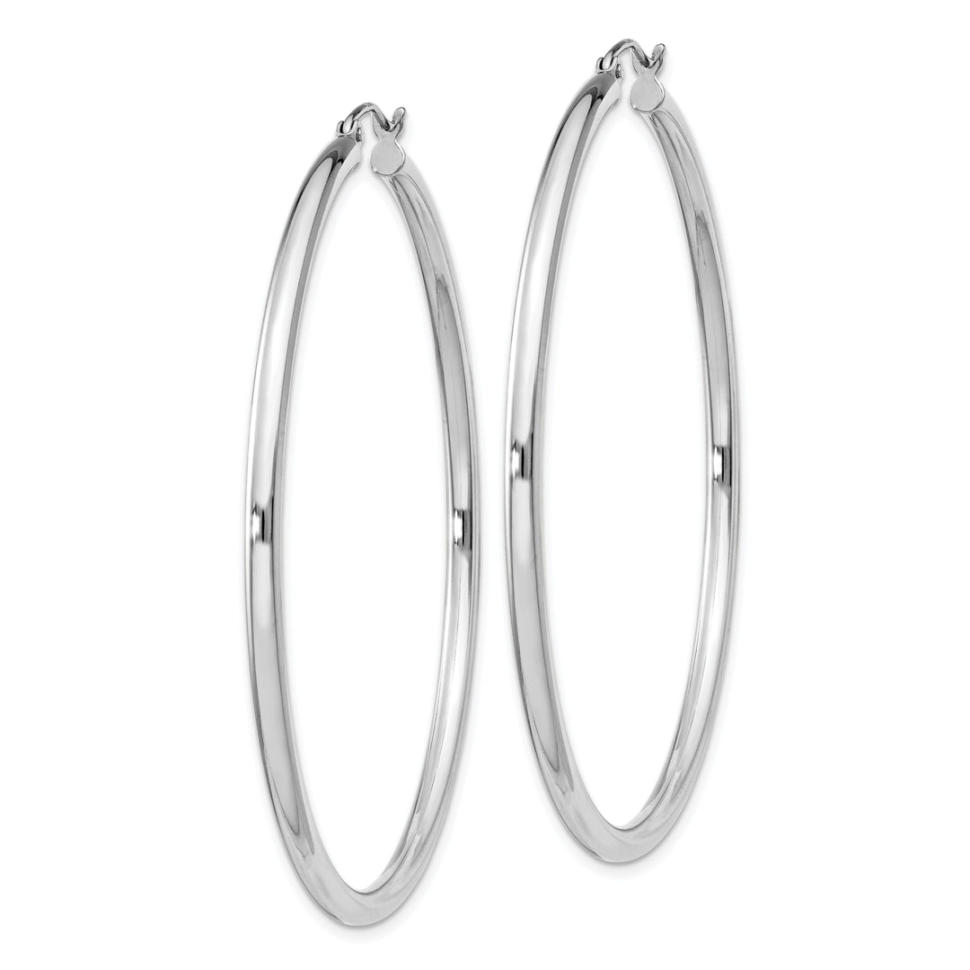 Sterling Silver Hollow Tube Hoop Hinged Earring