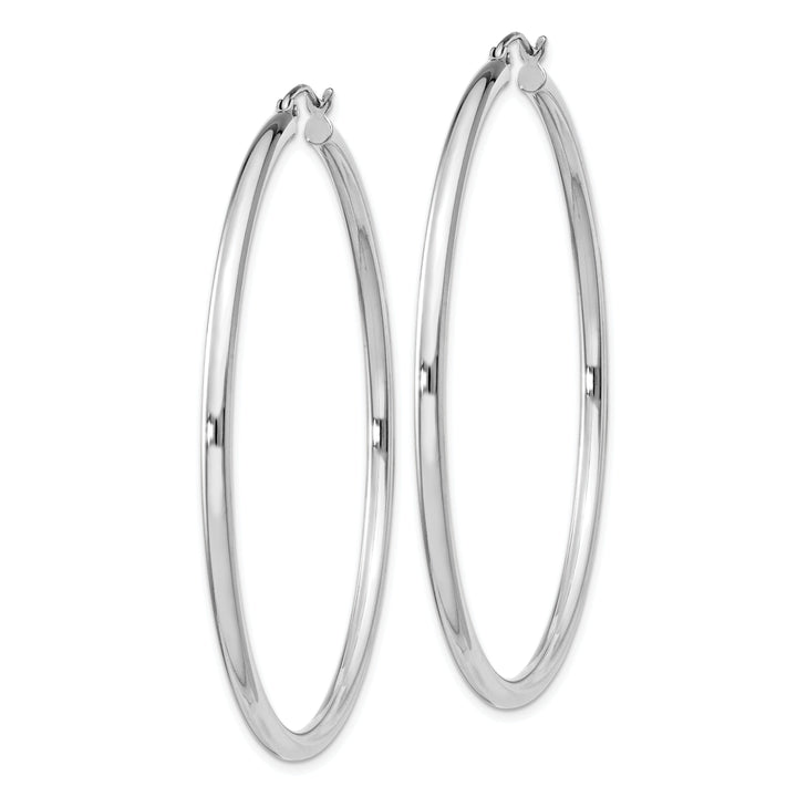Sterling Silver Hollow Tube Hoop Hinged Earring
