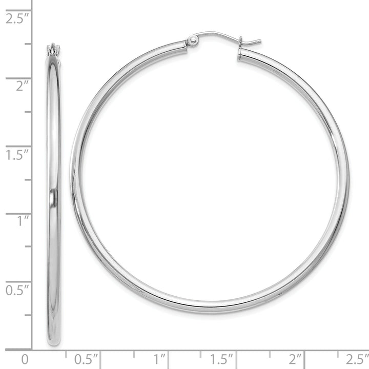 Sterling Silver Hollow Tube Hoop Hinged Earring